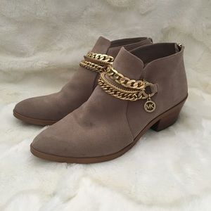 Michael Kors tan suede ankle boots, size 7